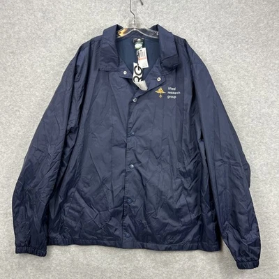 Lifted Research Group LRG Jacket Mens XXXL Navy Blue Windbreaker Snap Button NEW - Image 1 of 4