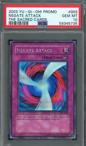 YuGiOh Negate Attack TSC-003 Graded PSA 10 GEM MINT Secret Prismatic Rare Promo - Picture 1 of 1