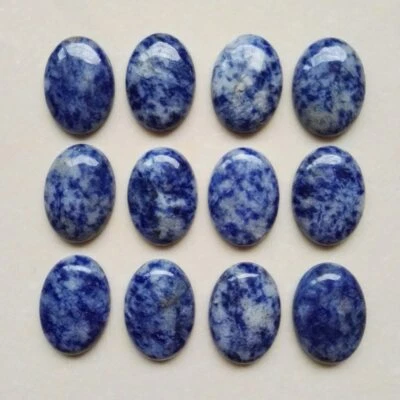 25x18mm 20pcs Natural Sodalite Stone Beads CAB CABOCHON Jewelry Making No Holes - Image 1 of 4