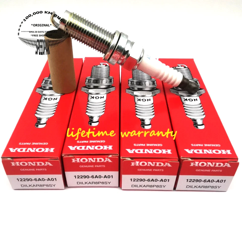 4Pcs Genuine Spark Plug 92411 DILKAR8P8SY For HONDA ACCORD 2018-2025 1.5T L4 — 第 1/4 张图片