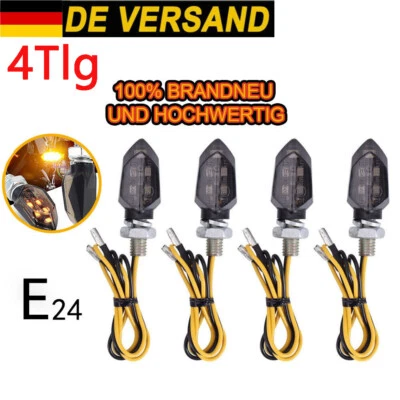4x LEDs Miniblinker Motorrad Blinker Universal Blinklicht Roller 12V 6W M8 DE - Bild 1 von 4