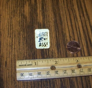 Vintage 1980's Pin "Bite My Ass!" (Funny Pinback) - Picture 1 of 2