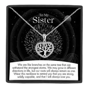 Special sister Necklace Elegant Heart Tree Pendant To my sister Necklace - Picture 1 of 6