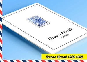 COLOR PRINTED GREECE AIRMAIL 1926-1958 STAMP ALBUM PAGES (7 illustrated pages) - Picture 1 of 1