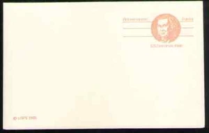 US. UY33. (13c +13c) Robert Morris. Paid Reply Postal Card. MNH. 1981 - Picture 1 of 2