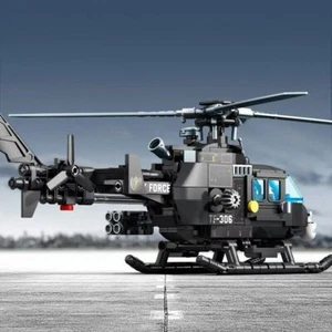 468pcs Military Series Helicopter Model Building Blocks MOC Building Block Toys - Picture 1 of 6