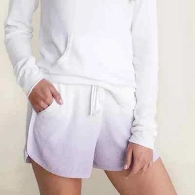 Barefoot Dreams L48124 Womens White/Purple Ombre CCUL Soft Shorts Size L - Image 1 of 3