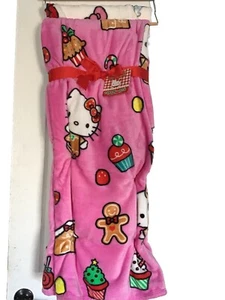 Hello Kitty 2 x Mantas Rosa Blanco Verde Árbol de Navidad Pan de Jengibre Nuevo - Imagen 1 de 4