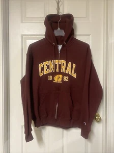 Champion Central Michigan Chippewas Sudadera con Capucha Cremallera Completa Para Hombre Talla L - Imagen 1 de 8