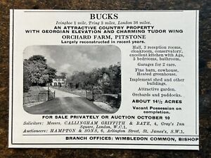 Orchard Farm - Pitstone - Buckinghamshire - For Sale - 1962 Press Cutting r399