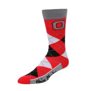 Calcetines de equipo de alineación arcilla rojos Ohio State Buckeyes rojos blancos y grises - Imagen 1 de 1