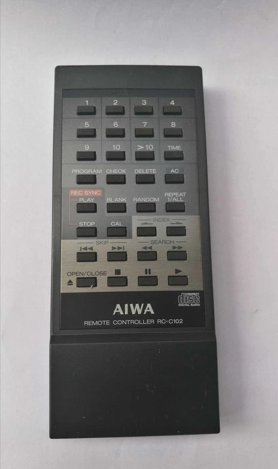 Original AIWA CD Player Audio Remote Control RC-C102 - Image 1 of 1