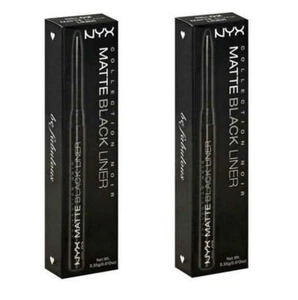 Pack of 2 NYX Collection Noir Matte Black Liner Pencil, BEL02 - Picture 1 of 5