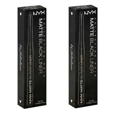 Pack of 2 NYX Collection Noir Matte Black Liner Pencil, BEL02 - Image 1 of 4