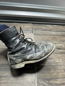 Vintage Cove Shoe Co 1982 Combat Boots Steel Toe Military Men's Size 8 Black
