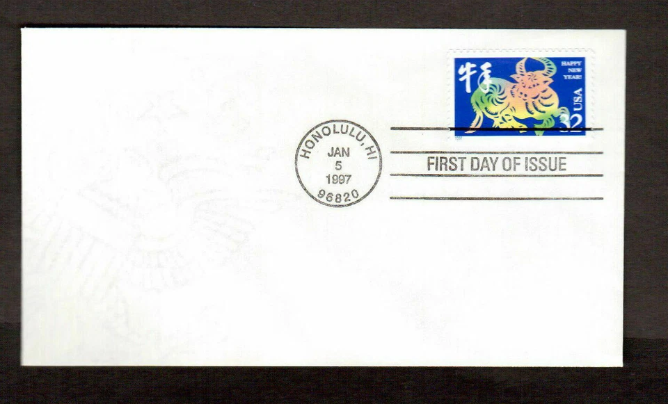 FDC First Day Envelope # 3120 32 cent 1997 YEAR OF THE BULL OX - Image 1 of 1
