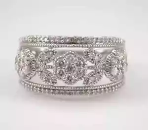 3.50Ct Round Cut Moissanite Beauty Vintage Wedding Ring 14K White Gold Plated - Picture 1 of 7