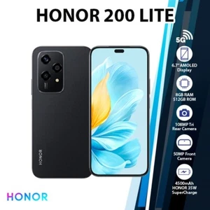 Honor 200 Lite 5G Android Mobile Phone (Black/8GB+512GB/Dual SIM/Unlocked) - Picture 1 of 6