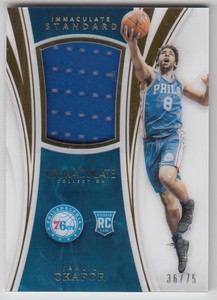 2015-16 Immaculate Collection Standard Materials #STJOK Jahlil Okafor Jersey /75