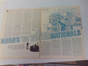 1969 NHRA Drag Racing Winter Nationals Vintage Race Highlights Article - Picture 1 of 1