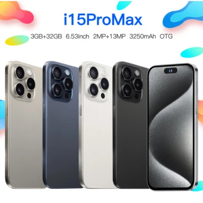 2025 NEW i15 Pro Max Android 4G Unlocked Smartphone 6.53" Dual SIM 3+32GB - Image 1 of 4