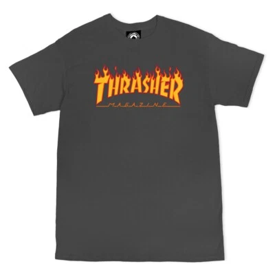 Camiseta Thrasher Magazine LOGO DE LLAMAS Monopatín CARBÓN Foto 1 de 2
