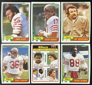 6 Card Vintage NFL Lot 1981 Topps San Francisco 49ers DeBerg, Elliot, Hofer More - Picture 1 of 9