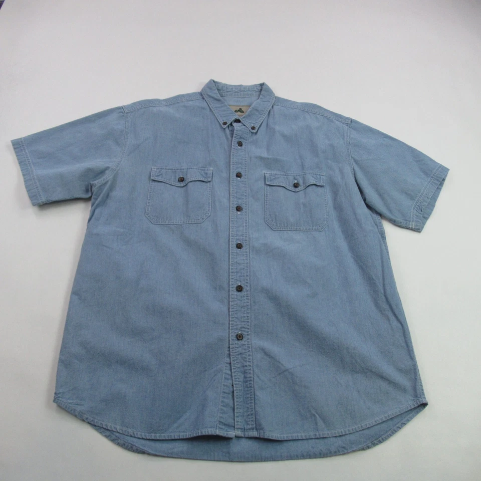 EMS Shirt Mens Large Short Sleeve Button Up Outdoors Lightweight Pockets - Image 1 of 4