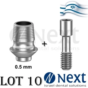 Set x 10 intern nicht sechskant T Basis CAD CAM Mis Sirona passt konkav 0,5 mm - Bild 1 von 3