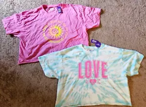 SUGAR & JADE 2 oversized Girls t-shirts LOVE & SUNSHINE - Size XXL (20/22) - NWT - Picture 1 of 8