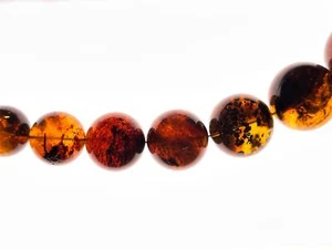 Mexican AMBER Crystal Necklace - Beaded Handmade Jewelry, Healing Stones, 48574 - Picture 1 of 10