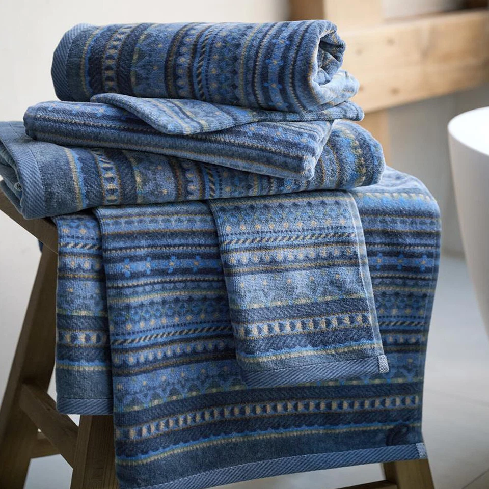 PIP Studio Frottee Serie Geometric Print Dark Blue 100% Baumwolle  - Bild 1 von 1