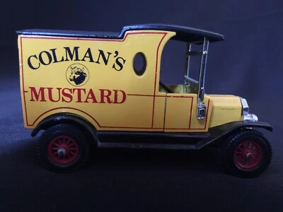 MATCHBOX MODELS OF YESTERYEAR Y12-3 1912 MODEL T VAN COLMANS MUSTARD ISSUE 8** - Image 1 of 4