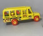 Fisher Price School Bus #192 Little People Vintage  with 6 Figures 1965