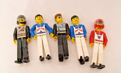 5 x   Lego Technic / Technik  Figuren Rennfahrer, 2 mit Sturzhelm 8225 - Bild 1 von 4