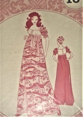 Vtg Patterns Pacifica 3017 MUUMUU Maxi Dress Empire Waist sz 10 Bust 32.5 - Image 1 of 4