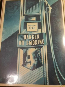 Shepard Fairey Danger No Smoking 16 Signed Numbered Sold Out Poster Obey - Picture 1 of 3