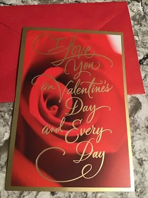Tarjeta de felicitación con sello de 5,5”x8” Día de San Valentín Te amo esposa esposo amante Foto 1 de 4