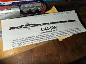 ATHEARN, HO SCALE, C44-9W BC RAIL DIESEL ENGINE, NOS - Picture 1 of 11
