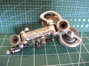 1950`S CAMPAGNOLO GRAN SPORT REAR DERAILLEUR - EARLY MODEL WITH CABLE ADJUSTER - Picture 1 of 21