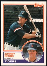 1983 Topps Traded #38T Johnny Grubb NM++ Tigers J2M