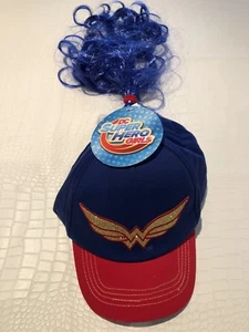Wonder Woman Baseball Hat With Hair Pony Tail - Picture 1 of 4