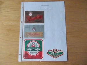 7 Bieretiketten Brauerei Schlossbrauerei Riegerting (Österreich) - Bild 1 von 2