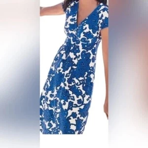 Boden Casual Jersey Dress Sapphire Island Vine size US 2 - Picture 1 of 6