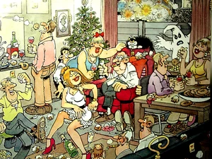 Jan Van Haasteren Puzzle New Year Party COMPLETE 1000 Pc Jumbo EXCELLENT No Box - Picture 1 of 5