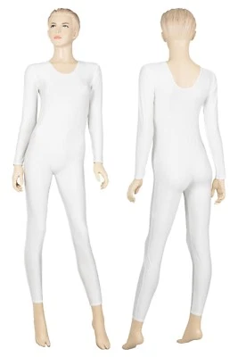 Ganzanzug Rundhals lange Ärmel Damen Overall Voltigieranzug Glanz stretch shiny - Bild 1 von 2