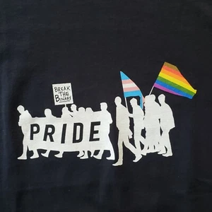 Non-Binary Pride T-Shirt 2XL - NEW  Break The Binary - LGBTQ+ Phluid Project XXL - Picture 1 of 6