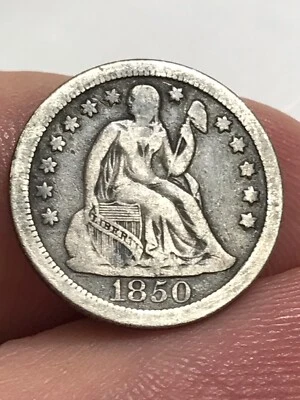 1850 O Seated Dime 10C - Excellent, Full "LIBERTY" You Grade It (#Sw87) - Image 1 of 4