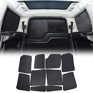 10PCS Full Window Sunshade Black Mesh Kit For Land Rover Discovery 4 2010-2016 - Picture 1 of 12