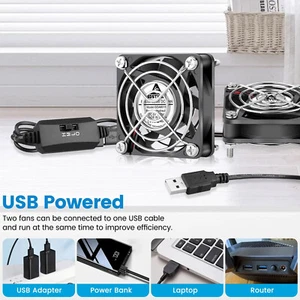2 opakowania 60mm X 10mm USB wentylator komputerowy 5v kontrola prędkości przewodu dc chłodzenie bezszczotkowe - Zdjęcie 1 z 9